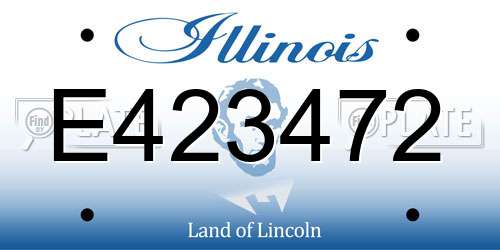 E423472 Illinois License Plate