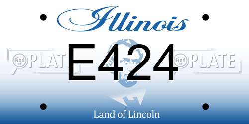 E424 Illinois License Plate