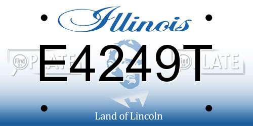 E4249T Illinois License Plate