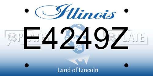 E4249Z Illinois License Plate