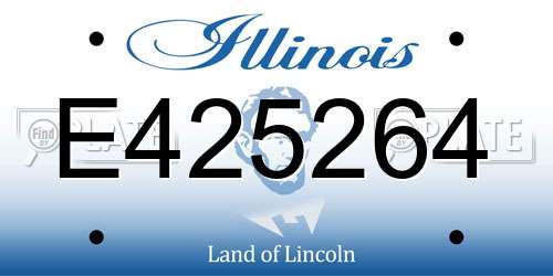 E425264 Illinois License Plate