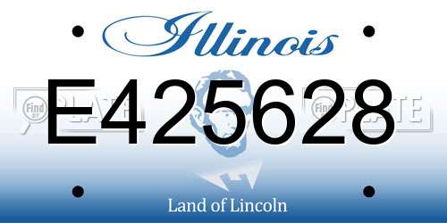 E425628 Illinois License Plate