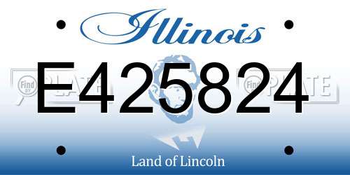E425824 Illinois License Plate