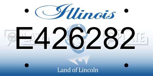 E426282 Illinois License Plate