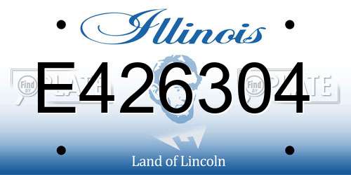 E426304 Illinois License Plate