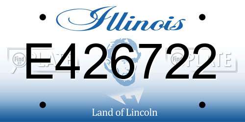 E426722 Illinois License Plate