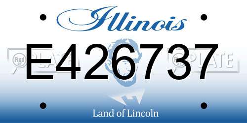 E426737 Illinois License Plate