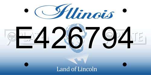 E426794 Illinois License Plate