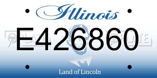 E426860 Illinois License Plate