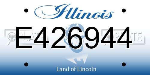 E426944 Illinois License Plate