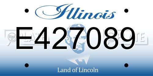 E427089 Illinois License Plate