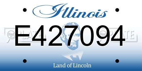 E427094 Illinois License Plate
