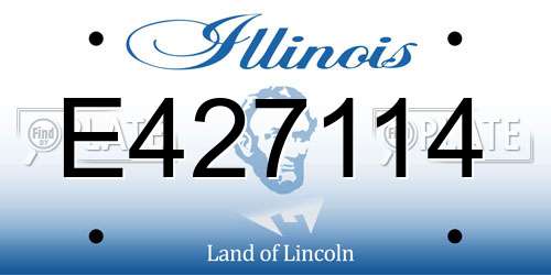E427114 Illinois License Plate