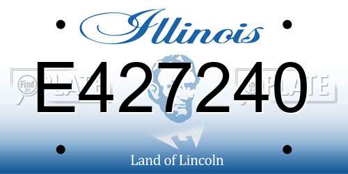 E427240 Illinois License Plate