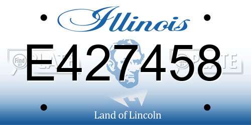 E427458 Illinois License Plate
