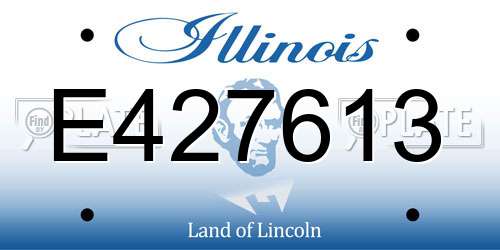 E427613 Illinois License Plate