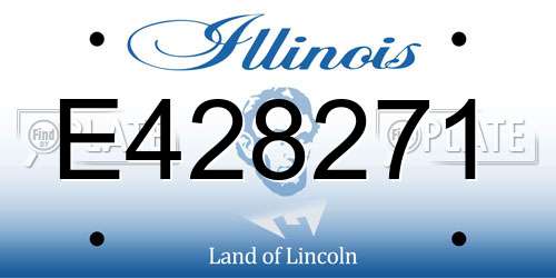 E428271 Illinois License Plate