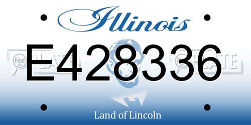 E428336 Illinois License Plate