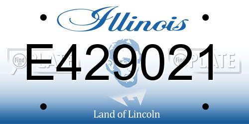 E429021 Illinois License Plate