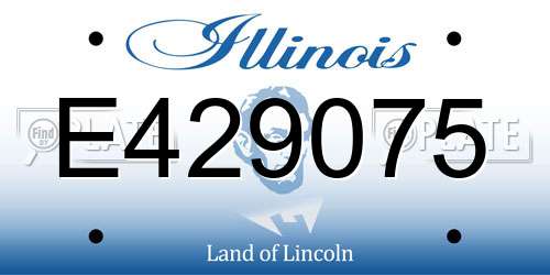 E429075 Illinois License Plate