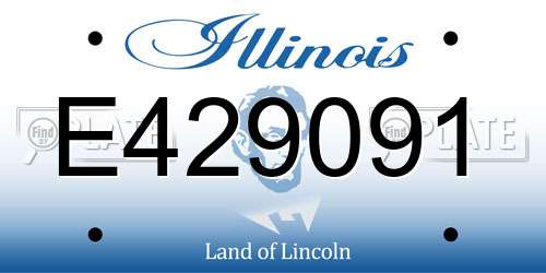 E429091 Illinois License Plate