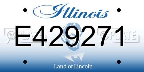 E429271 Illinois License Plate