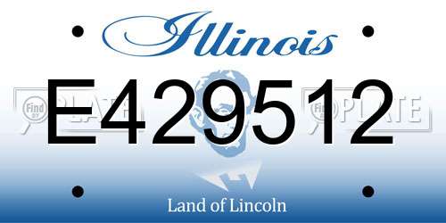 E429512 Illinois License Plate
