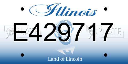 E429717 Illinois License Plate