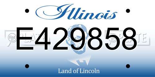 E429858 Illinois License Plate