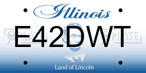 E42DWT Illinois License Plate