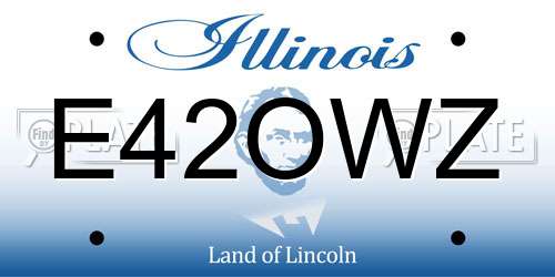 E42OWZ Illinois License Plate