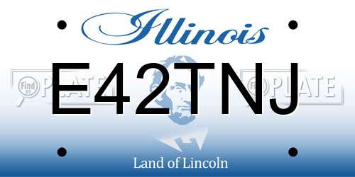 E42TNJ Illinois License Plate