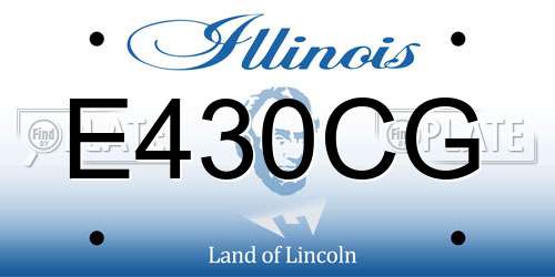 E430CG Illinois License Plate
