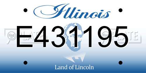 E431195 Illinois License Plate