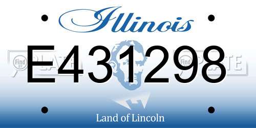 E431298 Illinois License Plate