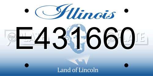 E431660 Illinois License Plate