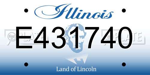 E431740 Illinois License Plate