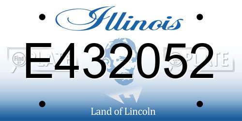 E432052 Illinois License Plate