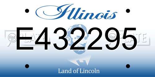 E432295 Illinois License Plate