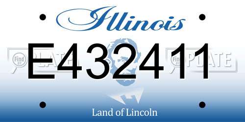 E432411 Illinois License Plate