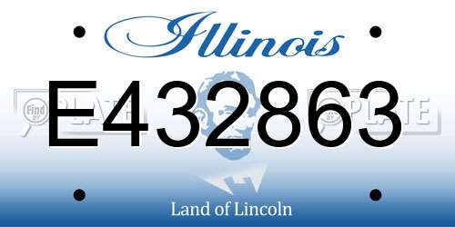 E432863 Illinois License Plate