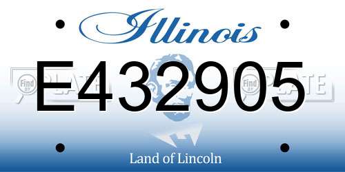 E432905 Illinois License Plate