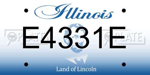 E4331E Illinois License Plate