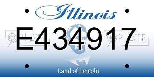 E434917 Illinois License Plate