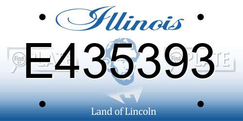 E435393 Illinois License Plate