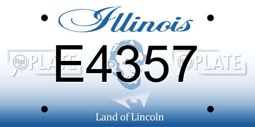 E4357 Illinois License Plate