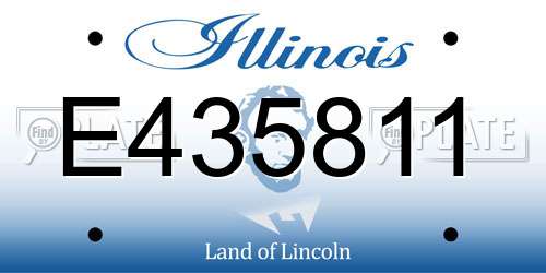 E435811 Illinois License Plate