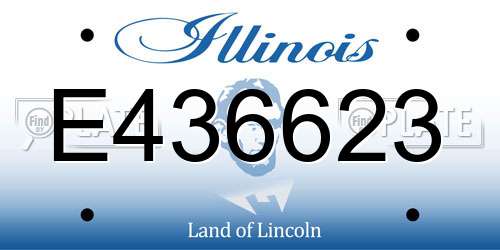 E436623 Illinois License Plate
