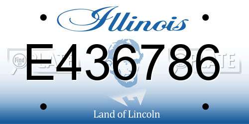 E436786 Illinois License Plate
