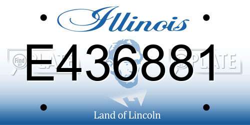 E436881 Illinois License Plate